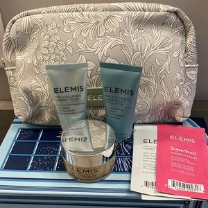 Elemis Trio deluxe travel sizes and cosmetic bag